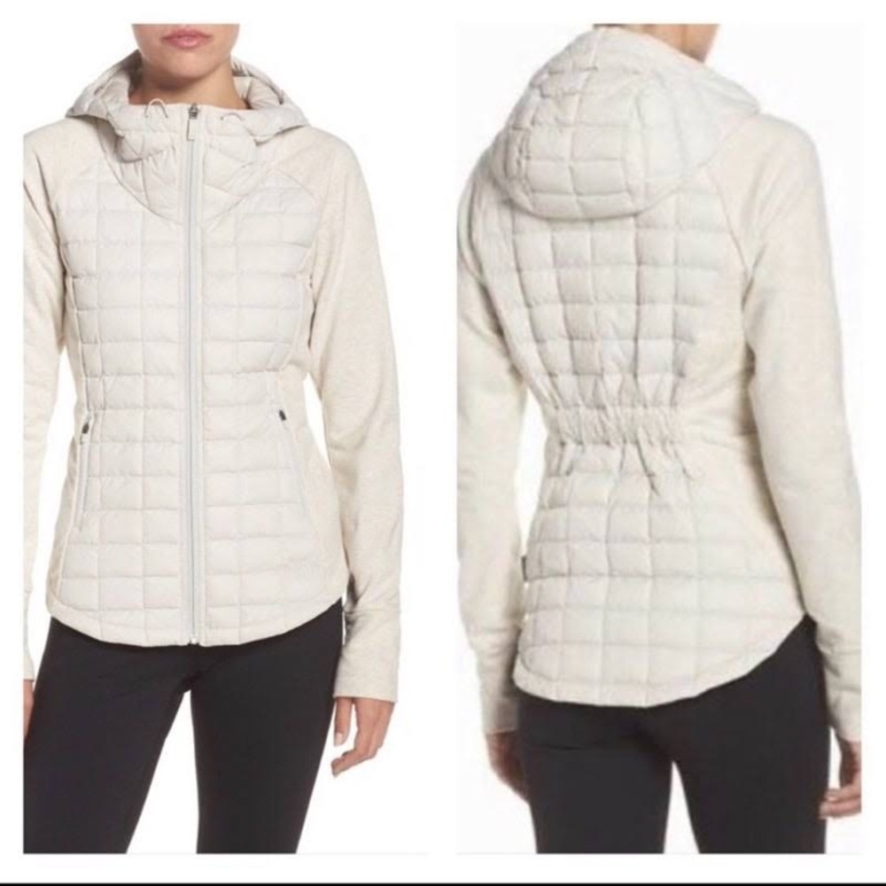 Cream / white the north face thermoball endeavor vaporous grey